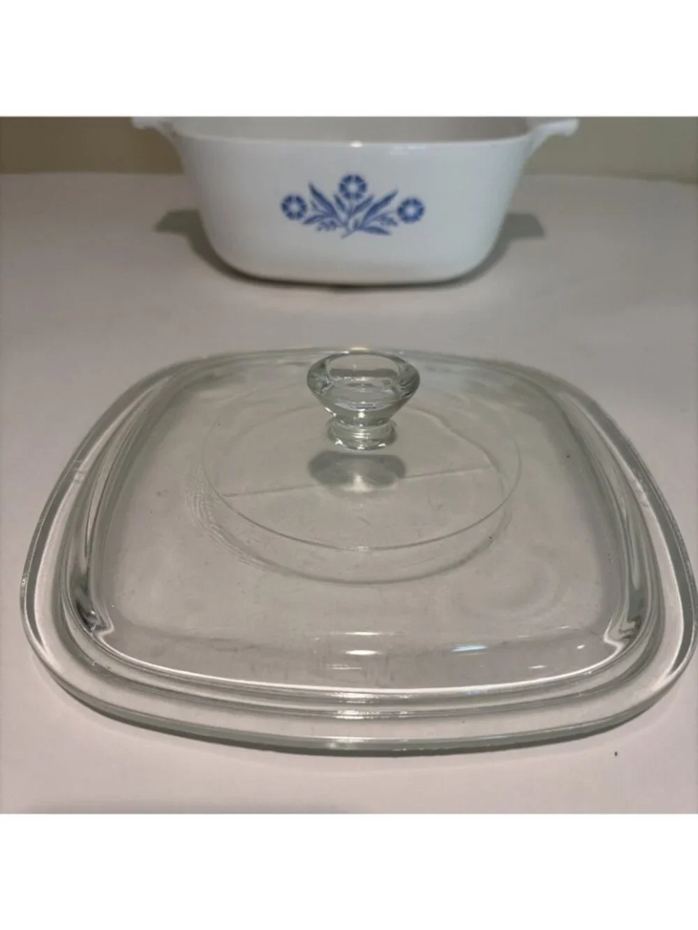 Vintage Corning Ware Blue Cornflower Casserole 1 1/2 QT Baking Dish W/ Lid 60s
